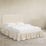Mina Ruffle Platform Bed - California King