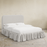 Mina Ruffle Platform Bed - California King
