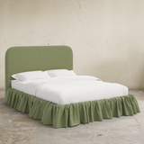 Mina Ruffle Platform Bed - California King