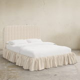 Mina Ruffle Platform Bed - California King