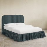 Mina Ruffle Platform Bed - California King