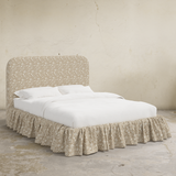 Mina Ruffle Platform Bed - California King
