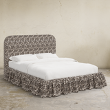 Mina Ruffle Platform Bed - California King