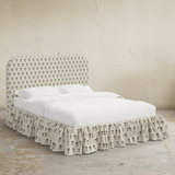 Mina Ruffle Platform Bed - California King