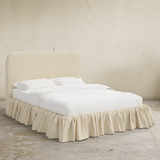 Mina Ruffle Platform Bed - California King