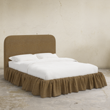 Mina Ruffle Platform Bed - California King