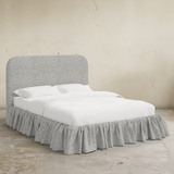 Mina Ruffle Platform Bed - California King