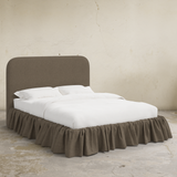 Mina Ruffle Platform Bed - California King