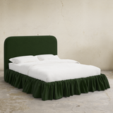 Mina Ruffle Platform Bed - California King