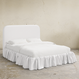 Mina Ruffle Platform Bed - California King