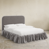 Mina Ruffle Platform Bed - California King