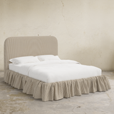 Mina Ruffle Platform Bed - California King