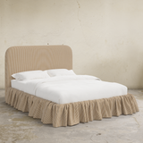 Mina Ruffle Platform Bed - California King