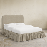 Mina Ruffle Platform Bed - California King