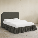 Mina Ruffle Platform Bed - California King