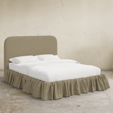 Mina Ruffle Platform Bed - California King
