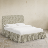 Mina Ruffle Platform Bed - California King