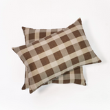 Olive Checkered Lumbar Pillow - 16"x24"