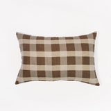 Olive Checkered Lumbar Pillow - 16"x24"