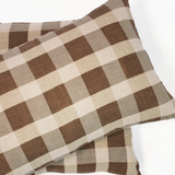 Olive Checkered Pillow - 22"x22"