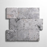 Sage Gray 4"x4" Tile by Castelli Marble