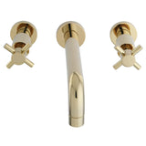 Concord Round Wall Mount Bathroom Faucet with Cross Handles