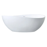 Arcticstone 63" Oval Double Slipper Freestanding Tub
