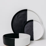 Dawson Stoneware Bowl - Matte Black/White