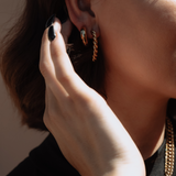 Goldie Woven Hoop - Gold