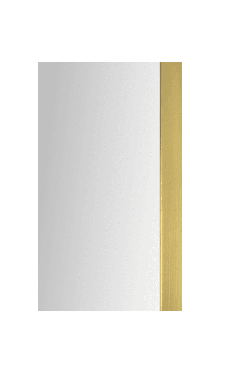 brass frame of the half moon mirror
