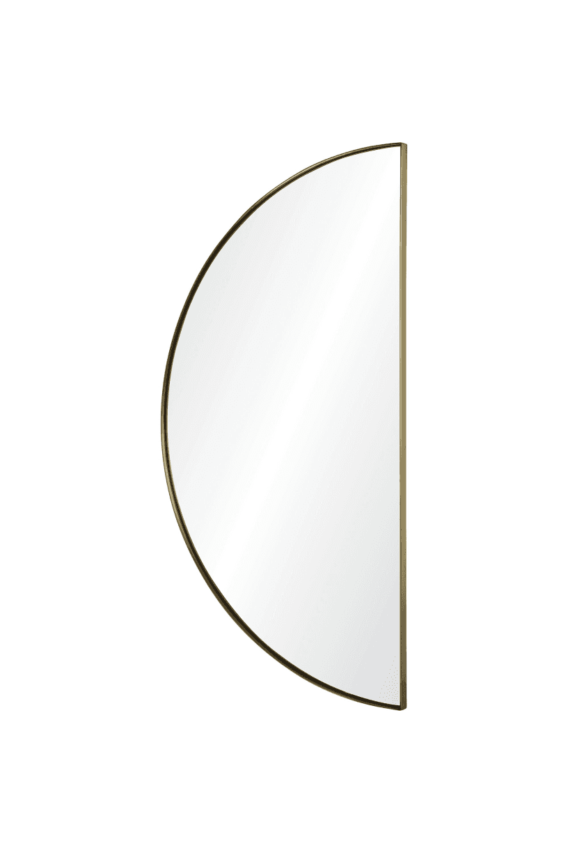 Half moon framed mirror