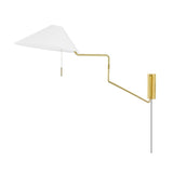 Aisa Plug-In Sconce - Aged Brass